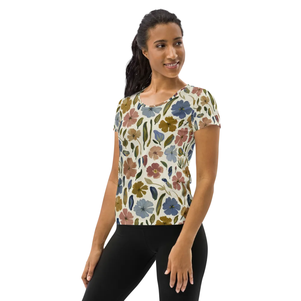 Harvest Garden on Women's Athletic T-Shirt — Left