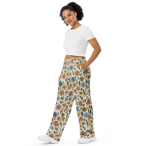 Harvest Garden on a Wide-Leg Pants