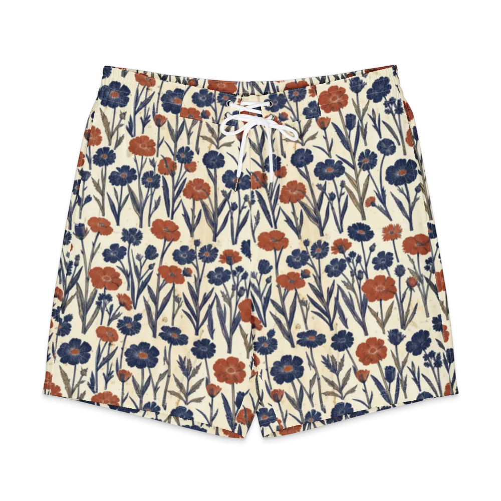 Rust And Midnight on Men's Board Shorts — Front
