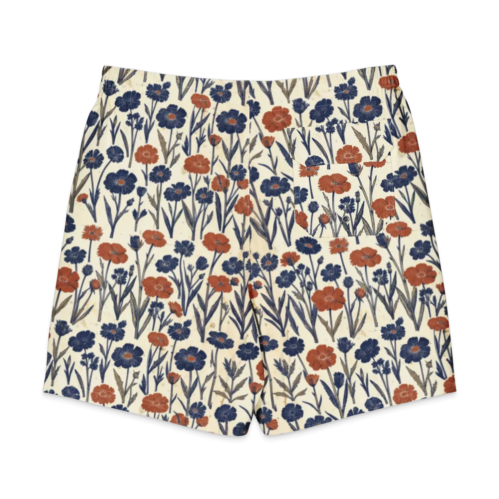 Rust And Midnight on Men's Board Shorts — Back