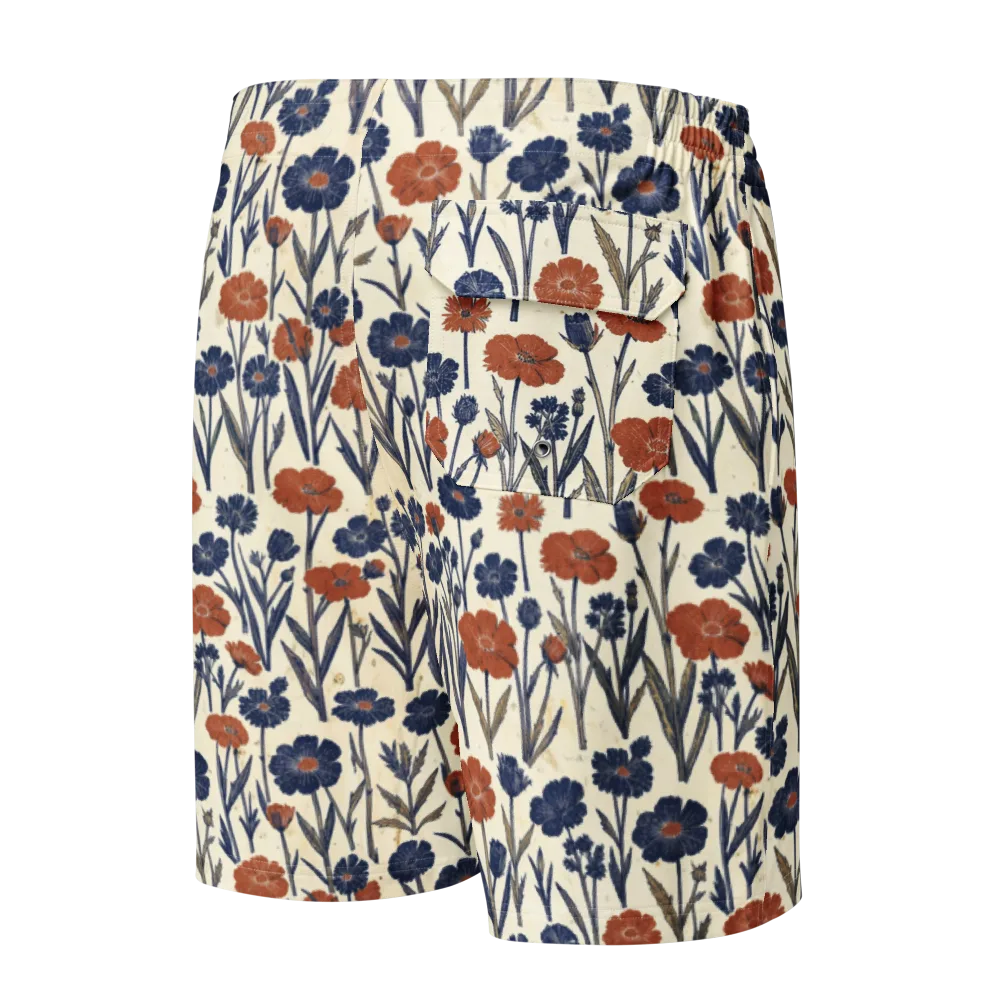 Rust And Midnight on Men's Board Shorts — Back