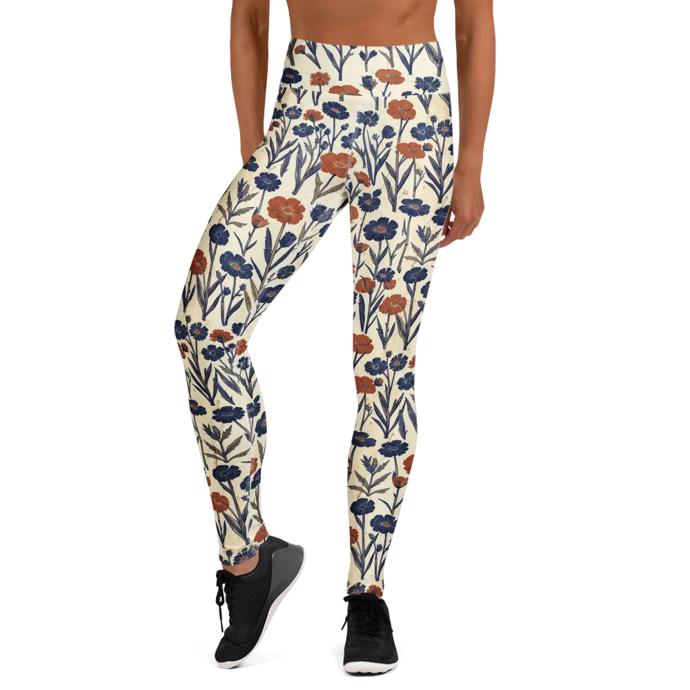 Rust And Midnight on Yoga Leggings — Front