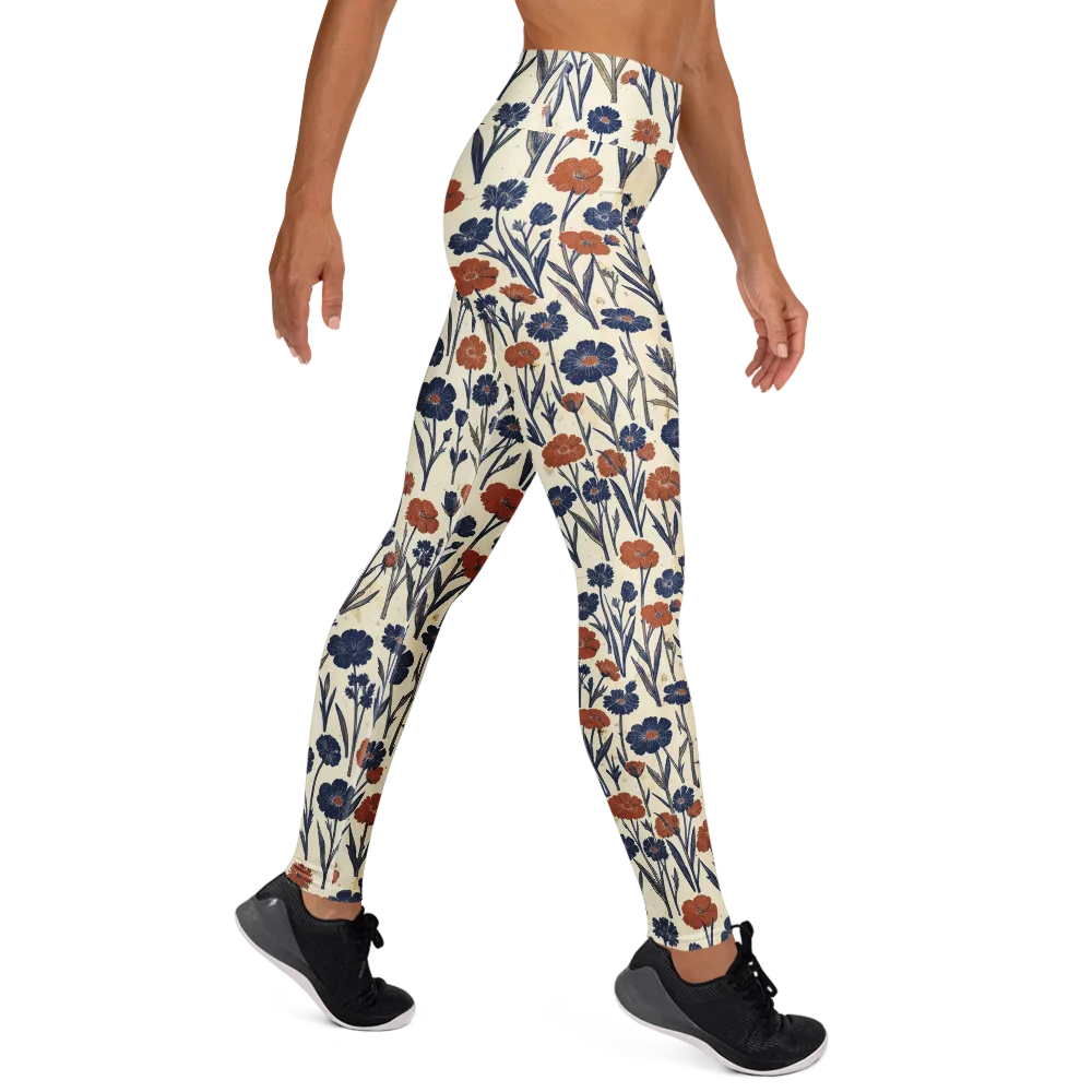 Rust And Midnight on Yoga Leggings — Right
