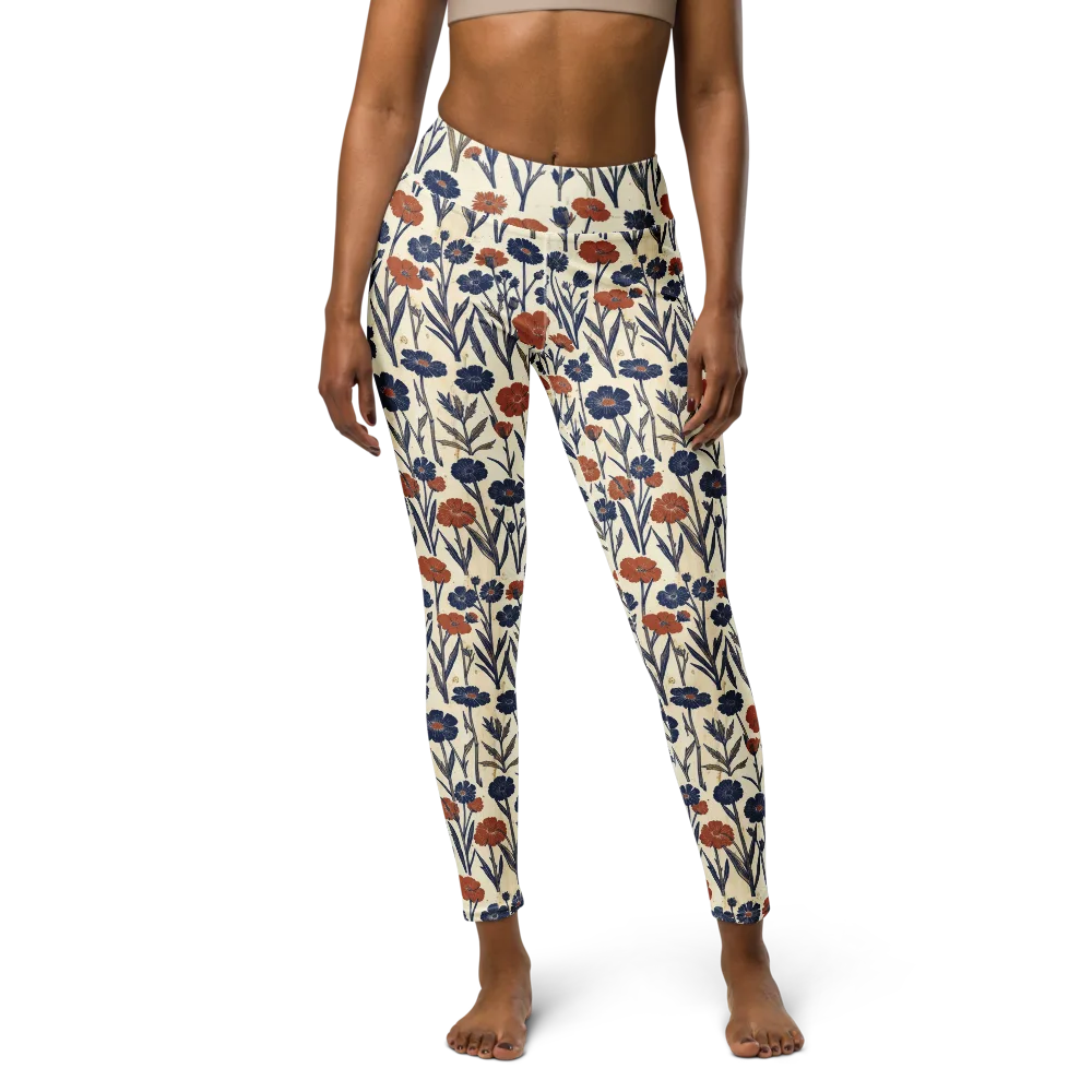 Rust And Midnight on Yoga Leggings — Front
