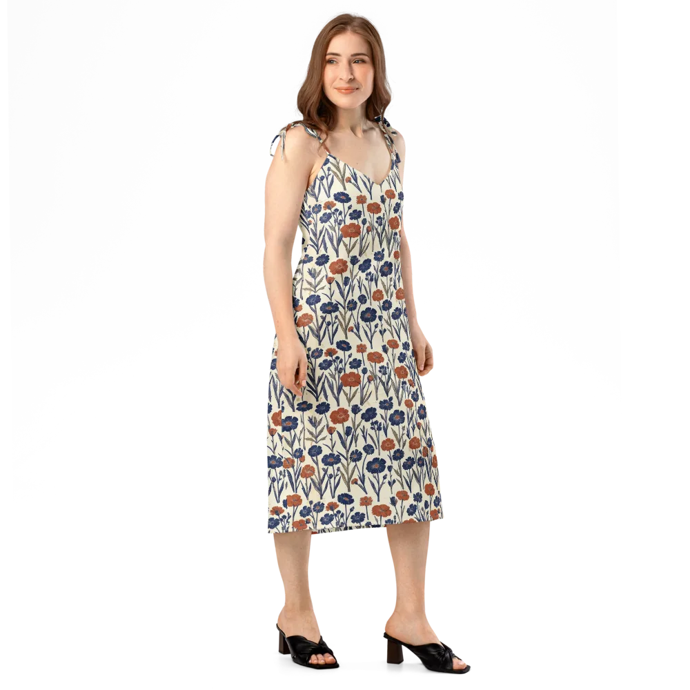 Rust And Midnight on Slip Dress — Right Front