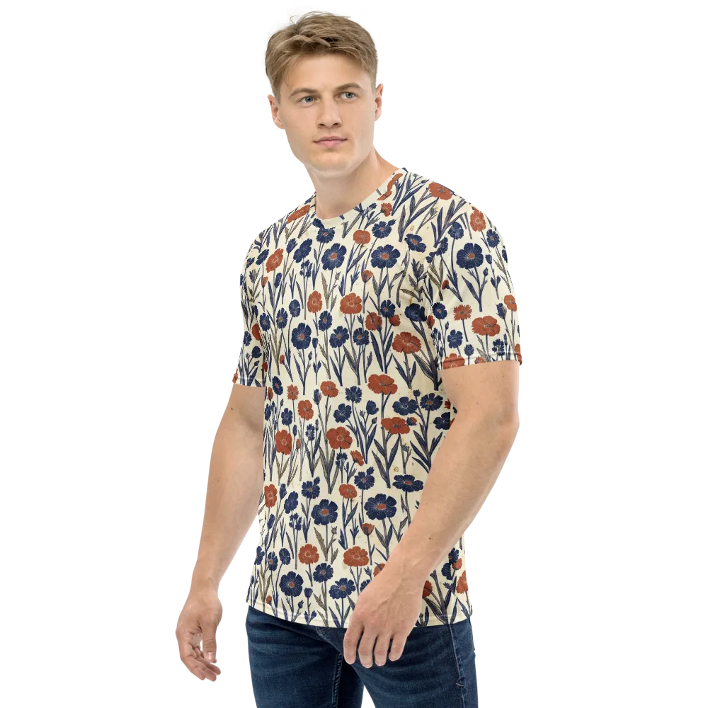 Rust And Midnight on Men's Crew Neck T-Shirt — Left