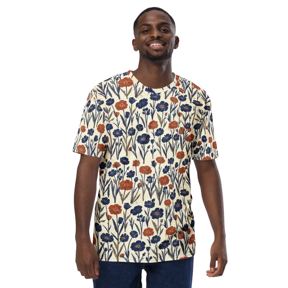 Rust And Midnight on Men's Crew Neck T-Shirt — Front