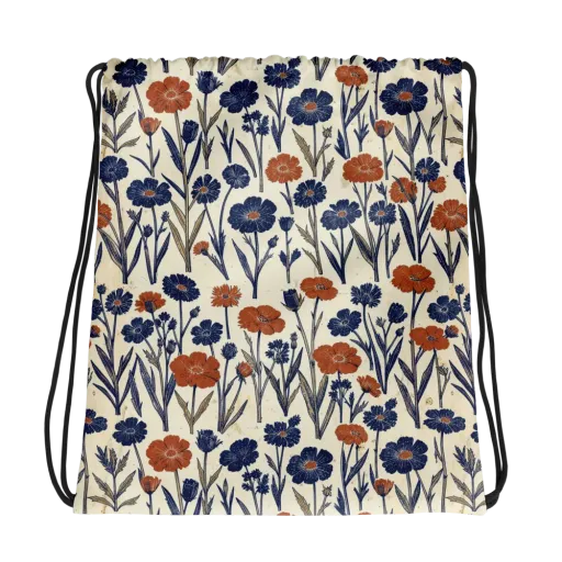 Rust And Midnight on a Drawstring Bag