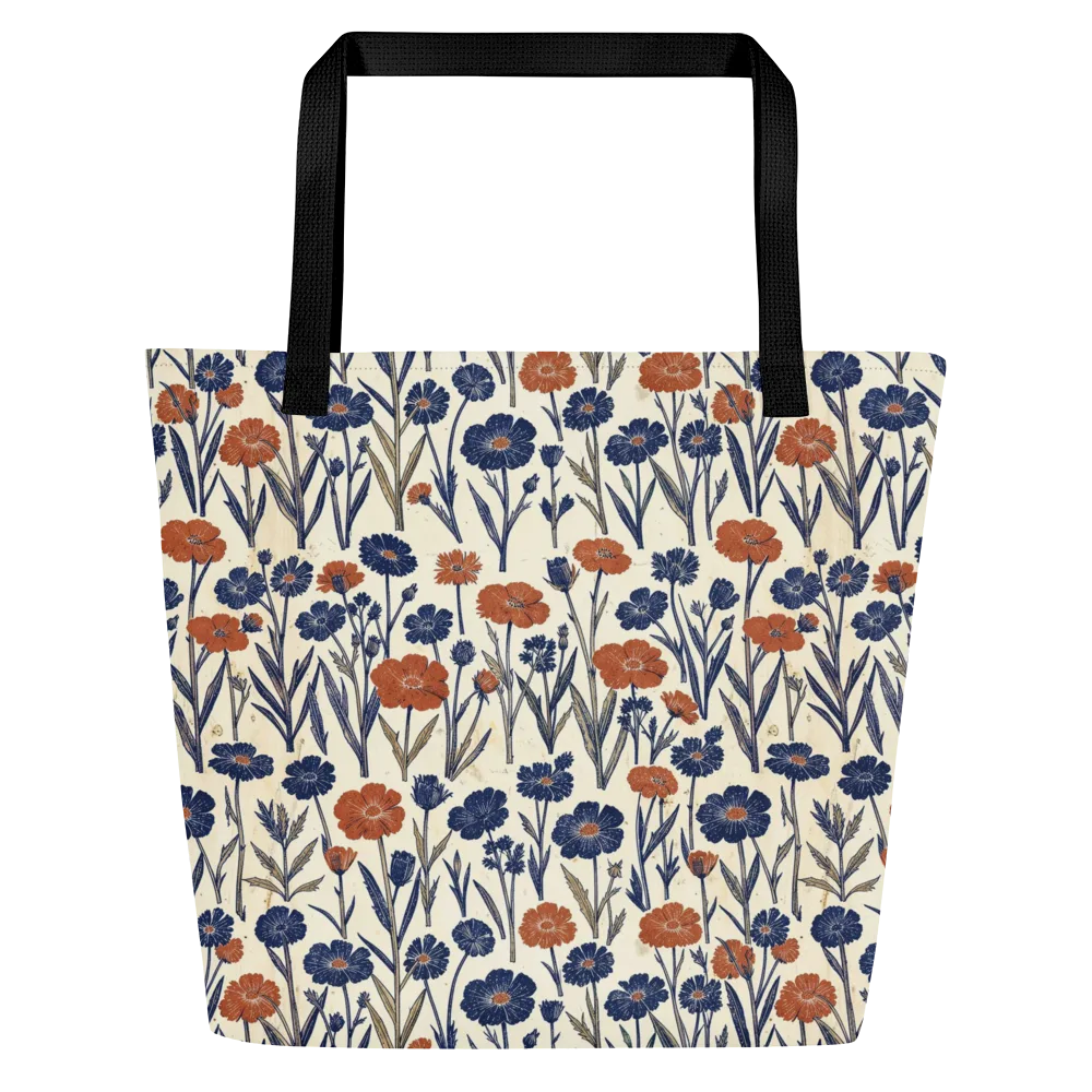 Rust And Midnight on Large Tote Bag W/ Pocket — Front