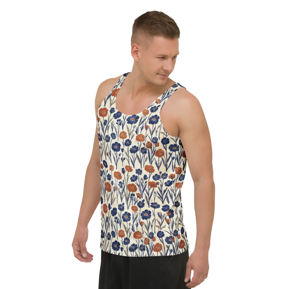 Rust And Midnight on Men's Tank Top — Left Front