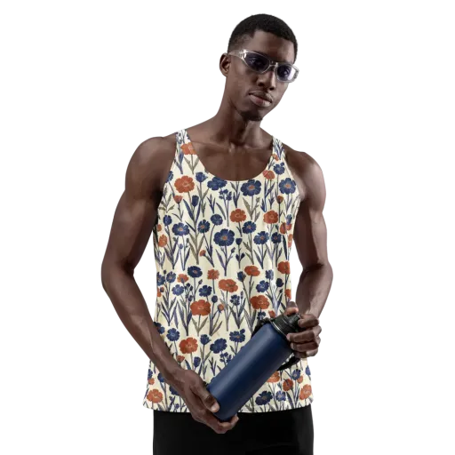 Rust And Midnight on a Men's Tank Top