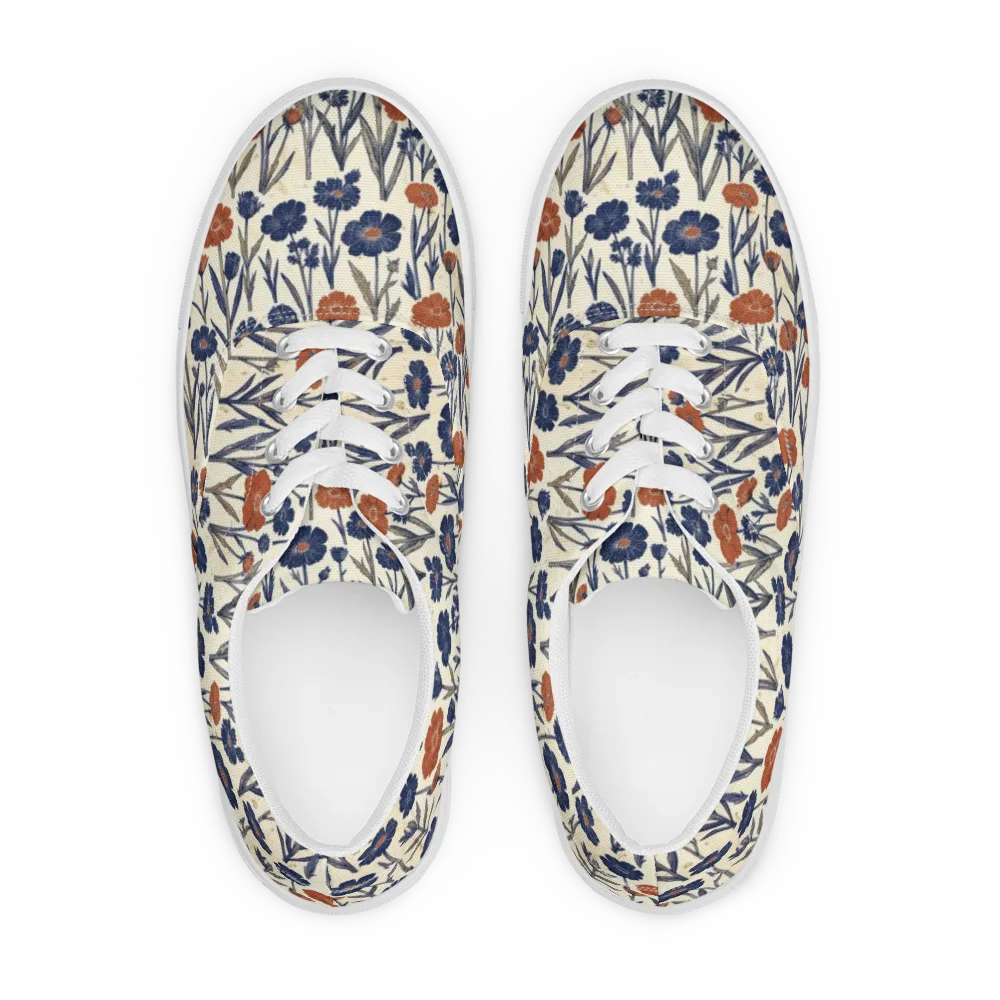 Rust And Midnight on Men's Lace-Up Canvas Shoes — Front