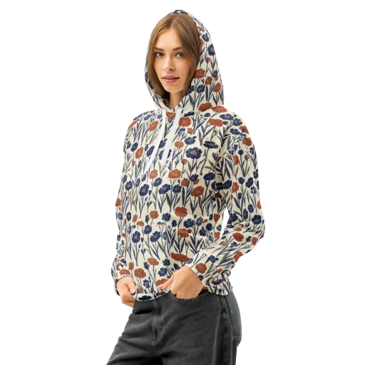 Rust And Midnight on a Cotton Hoodie