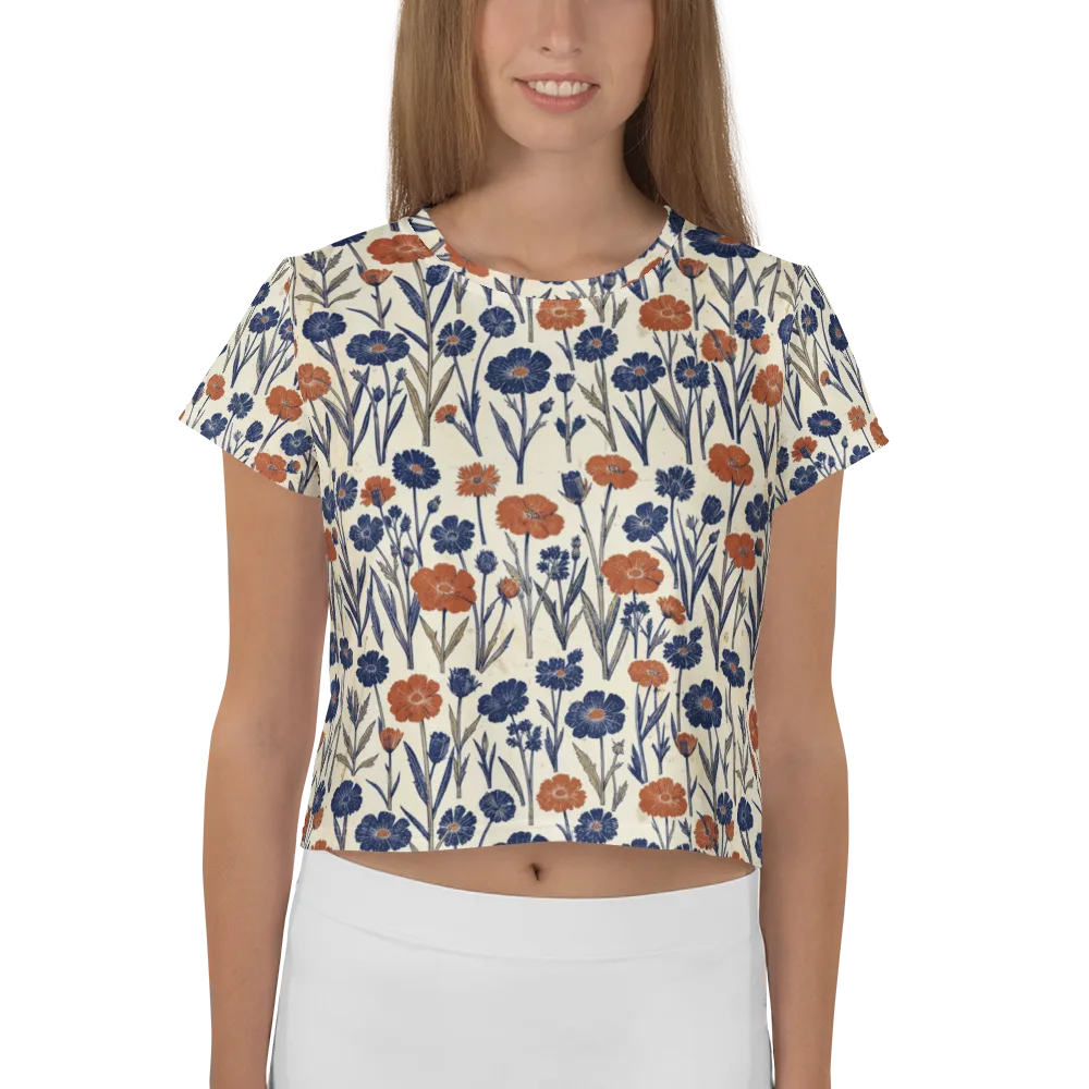 Rust And Midnight on Crop Tee — Front