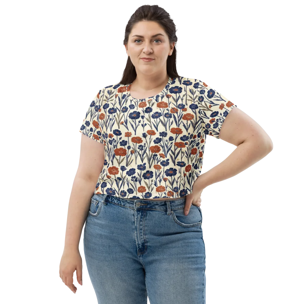 Rust And Midnight on Crop Tee — Front