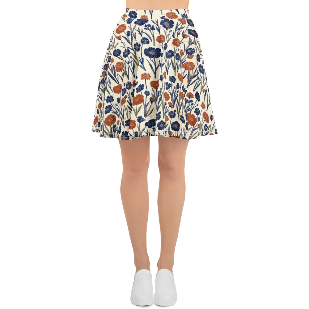 Rust And Midnight on Skater Skirt — Front