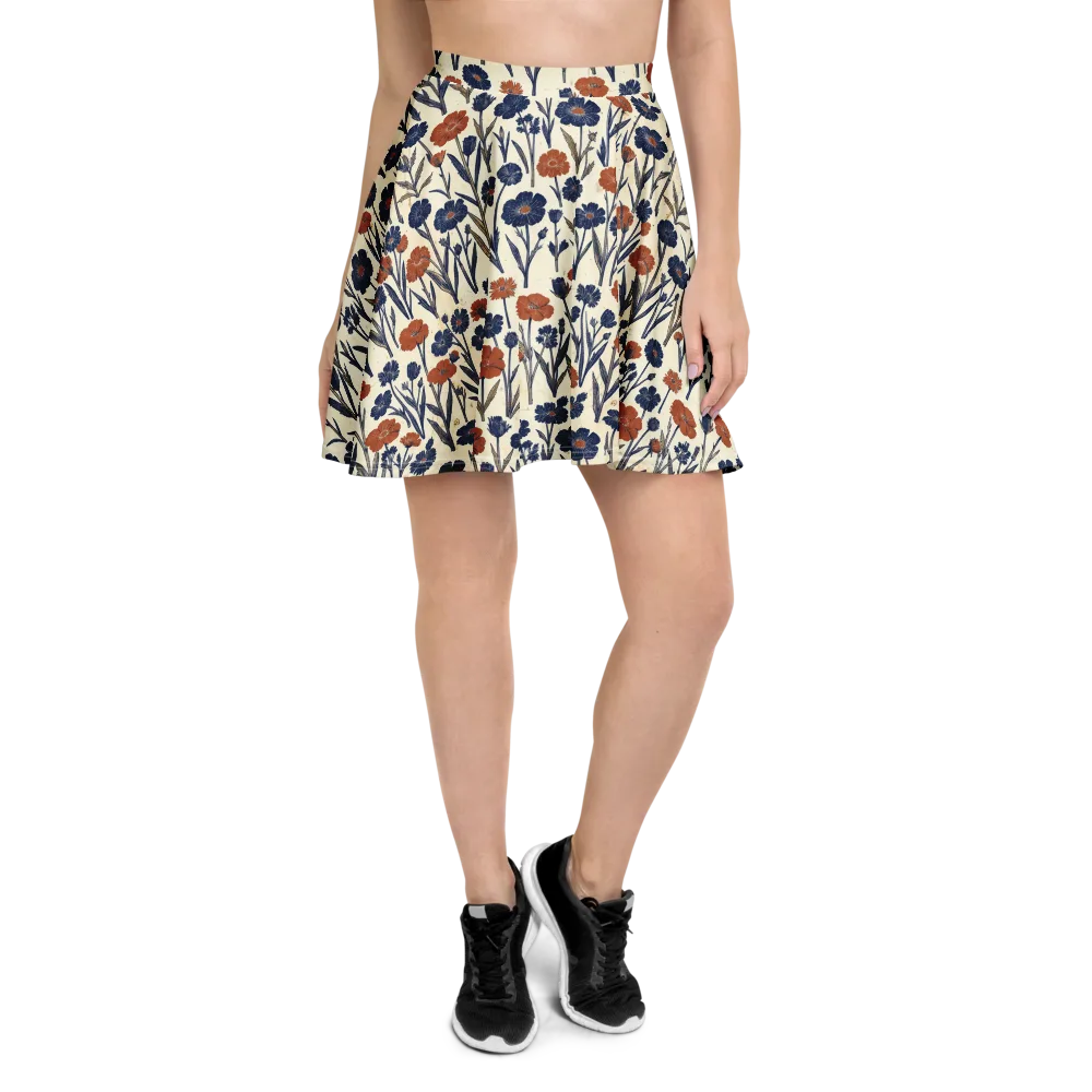 Rust And Midnight on Skater Skirt — Front