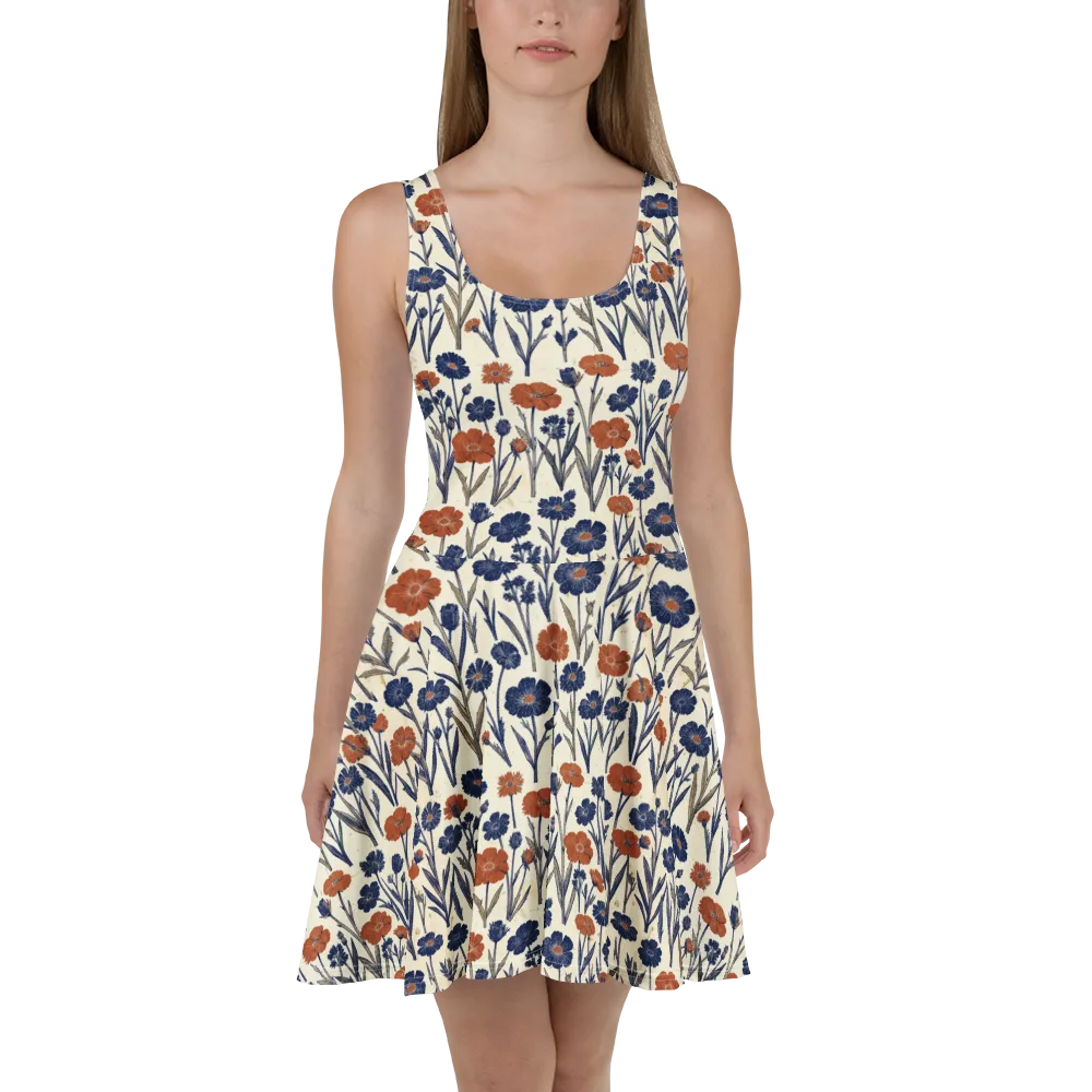 Rust And Midnight on Skater Dress — Front