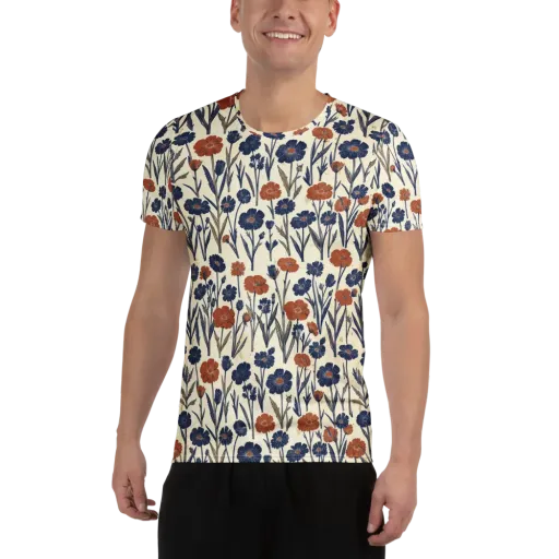 Rust And Midnight on a Men's Athletic T-Shirt