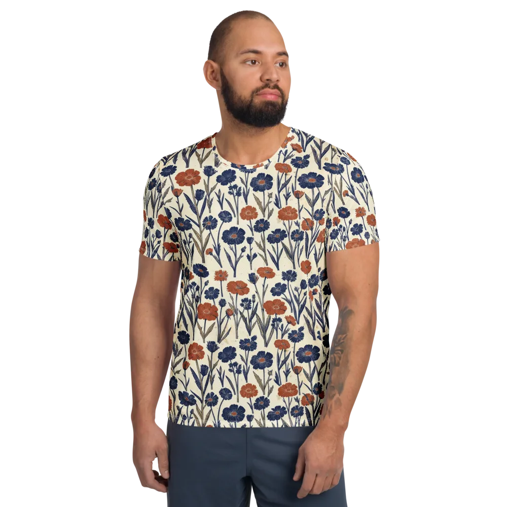 Rust And Midnight on Men's Athletic T-Shirt — Front