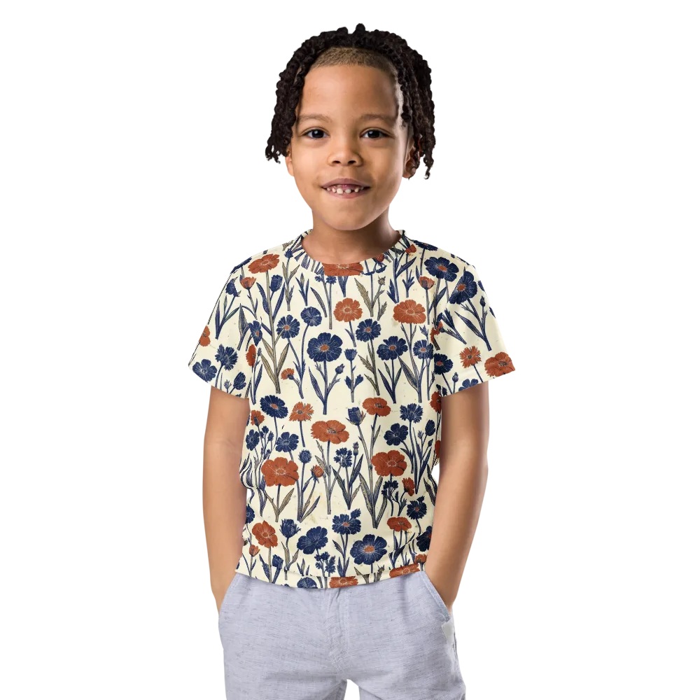 Rust And Midnight on Kids Crew Neck T-Shirt — Front