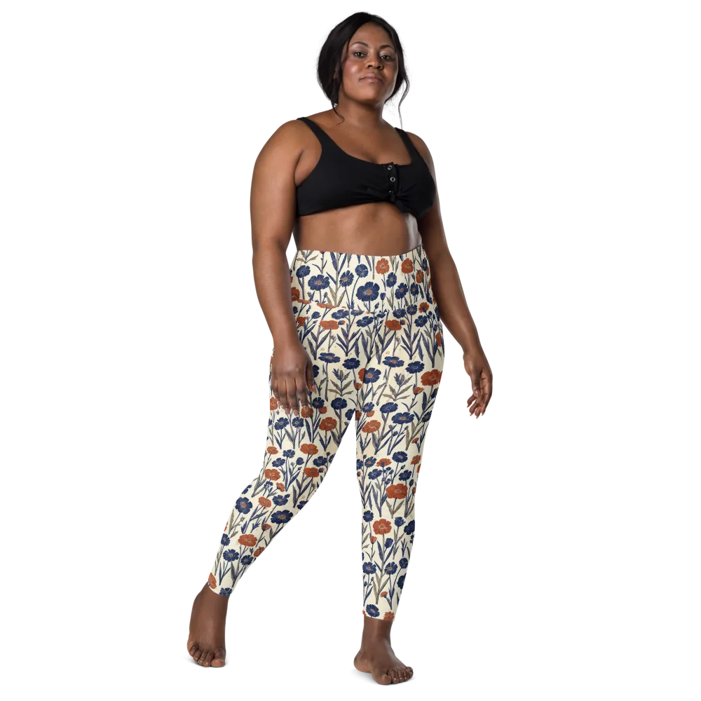 Rust And Midnight on Leggings with Pockets — Front