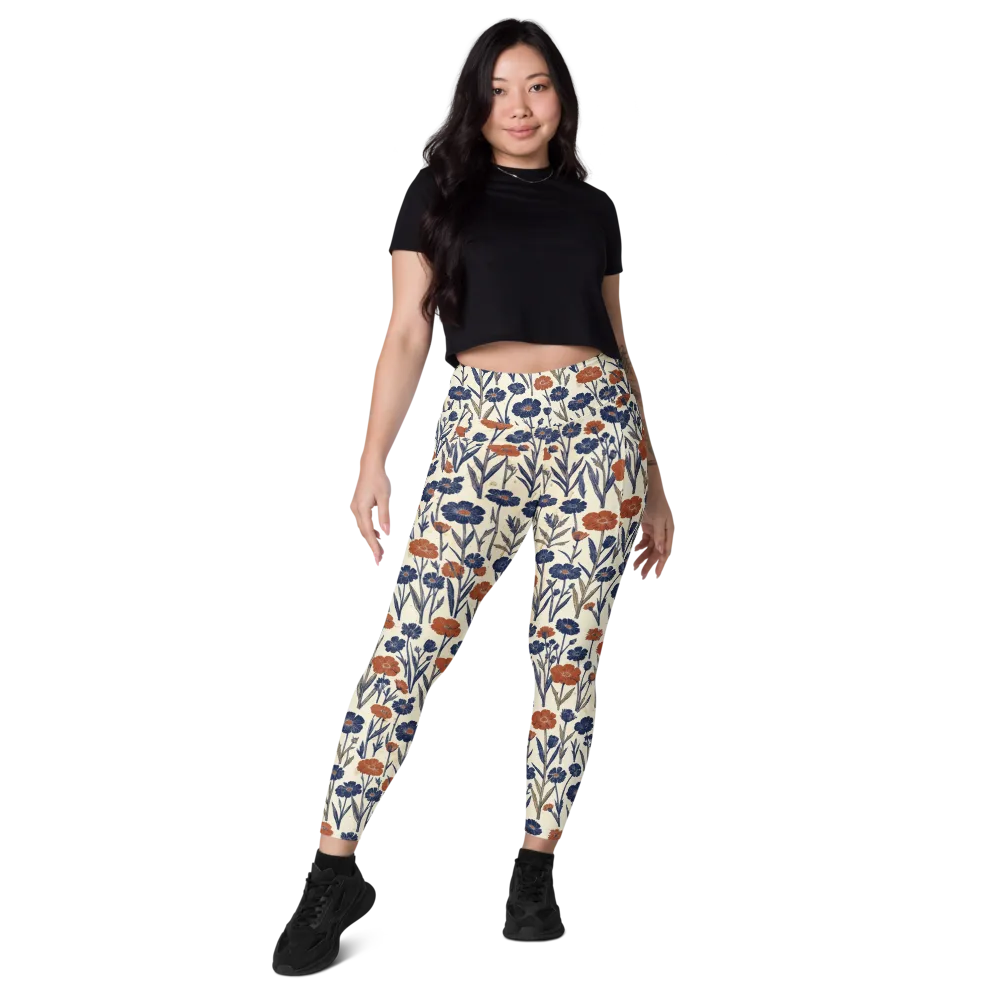 Rust And Midnight on Leggings with Pockets — Front