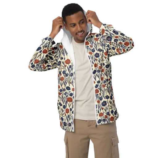 Rust And Midnight on a Men's Windbreaker