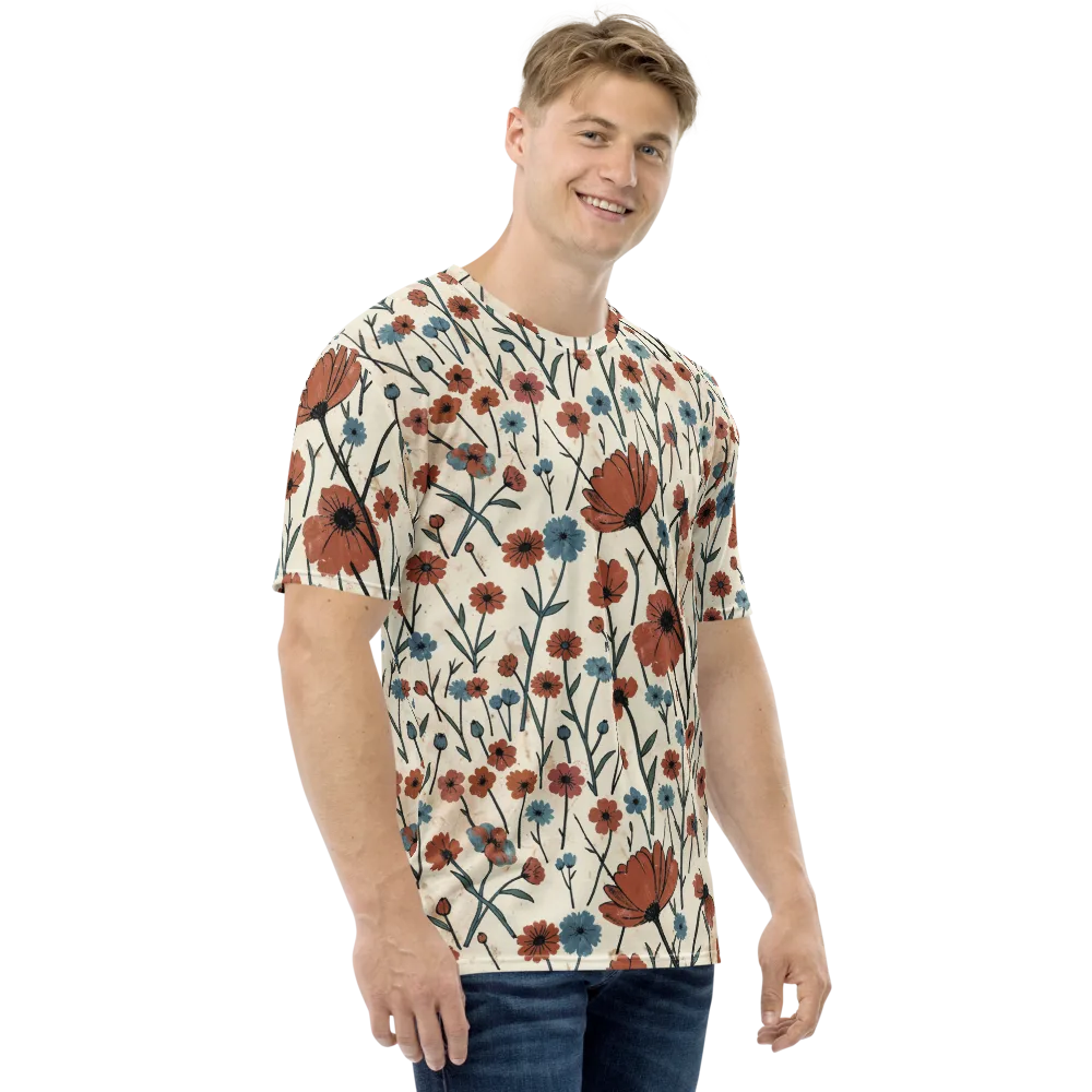 Bluebell Ember on Men's Crew Neck T-Shirt — Right