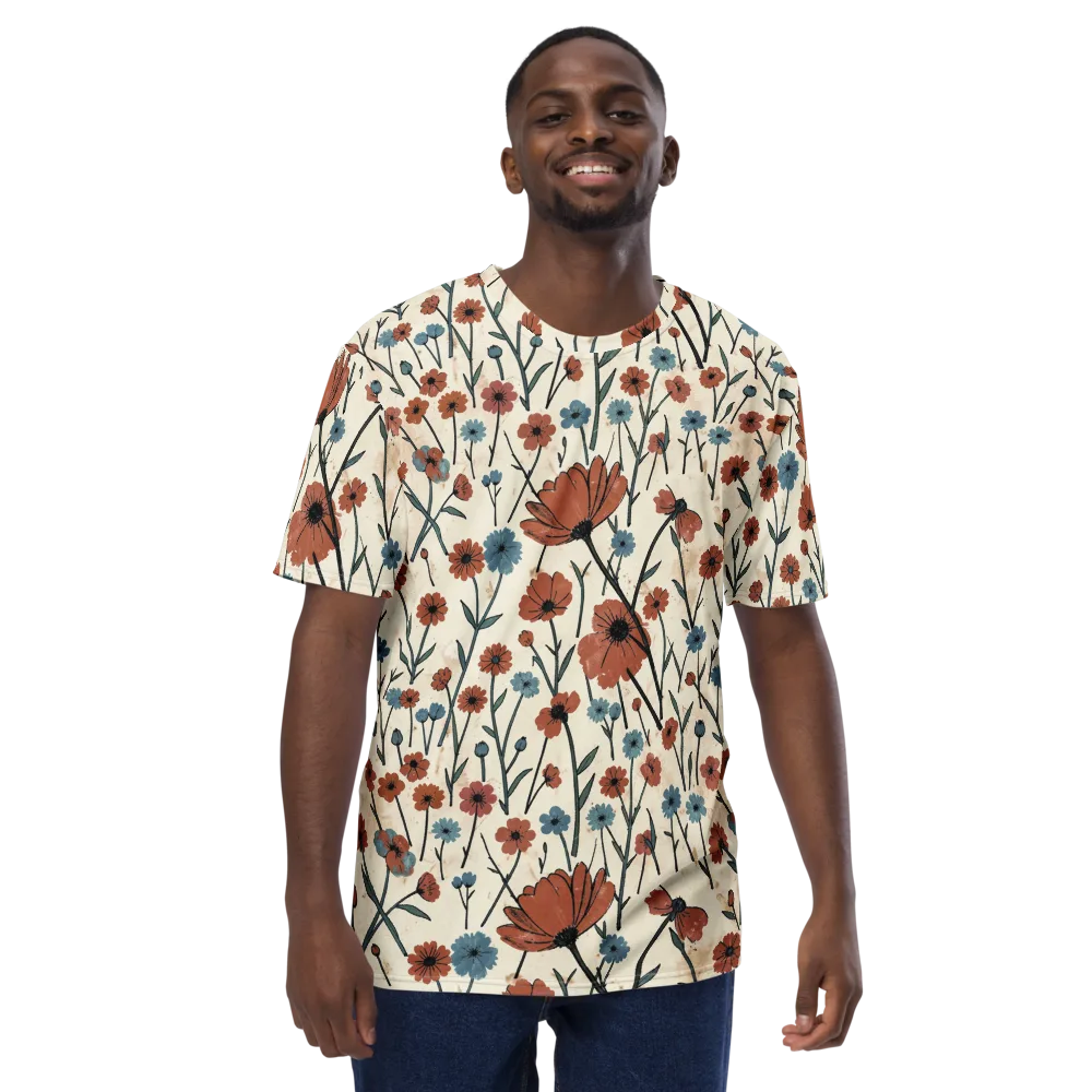 Bluebell Ember on Men's Crew Neck T-Shirt — Front