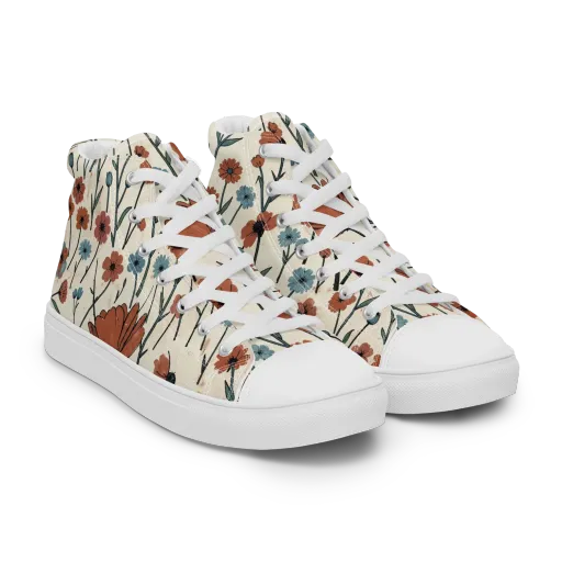 Bluebell Ember on a Women's High Top Canvas Shoes