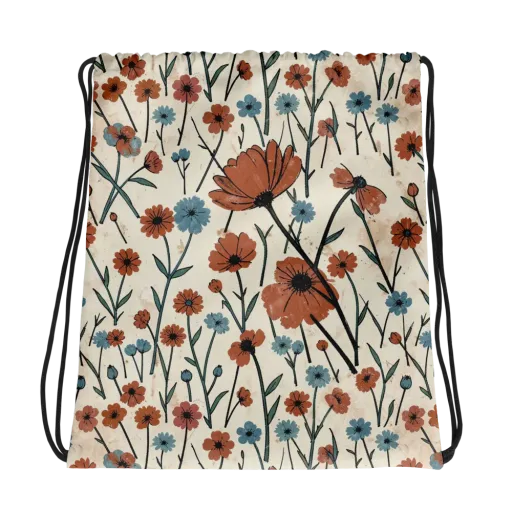 Bluebell Ember on a Drawstring Bag