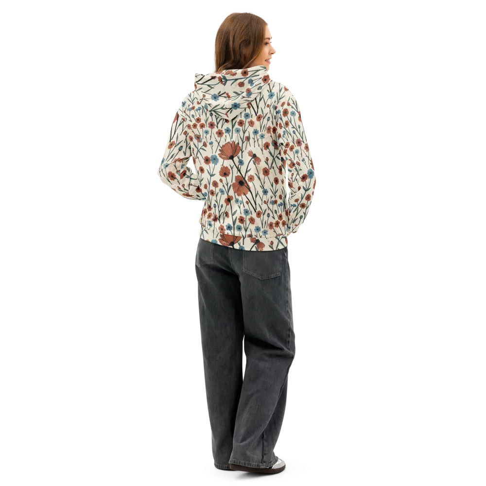 Bluebell Ember on Cotton Hoodie — Back
