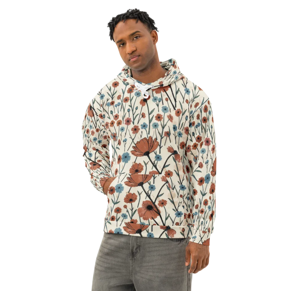 Bluebell Ember on Cotton Hoodie — Left Front