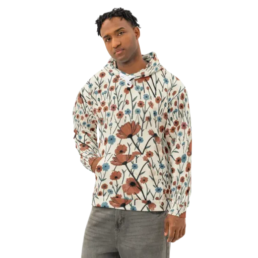 Bluebell Ember on a Cotton Hoodie