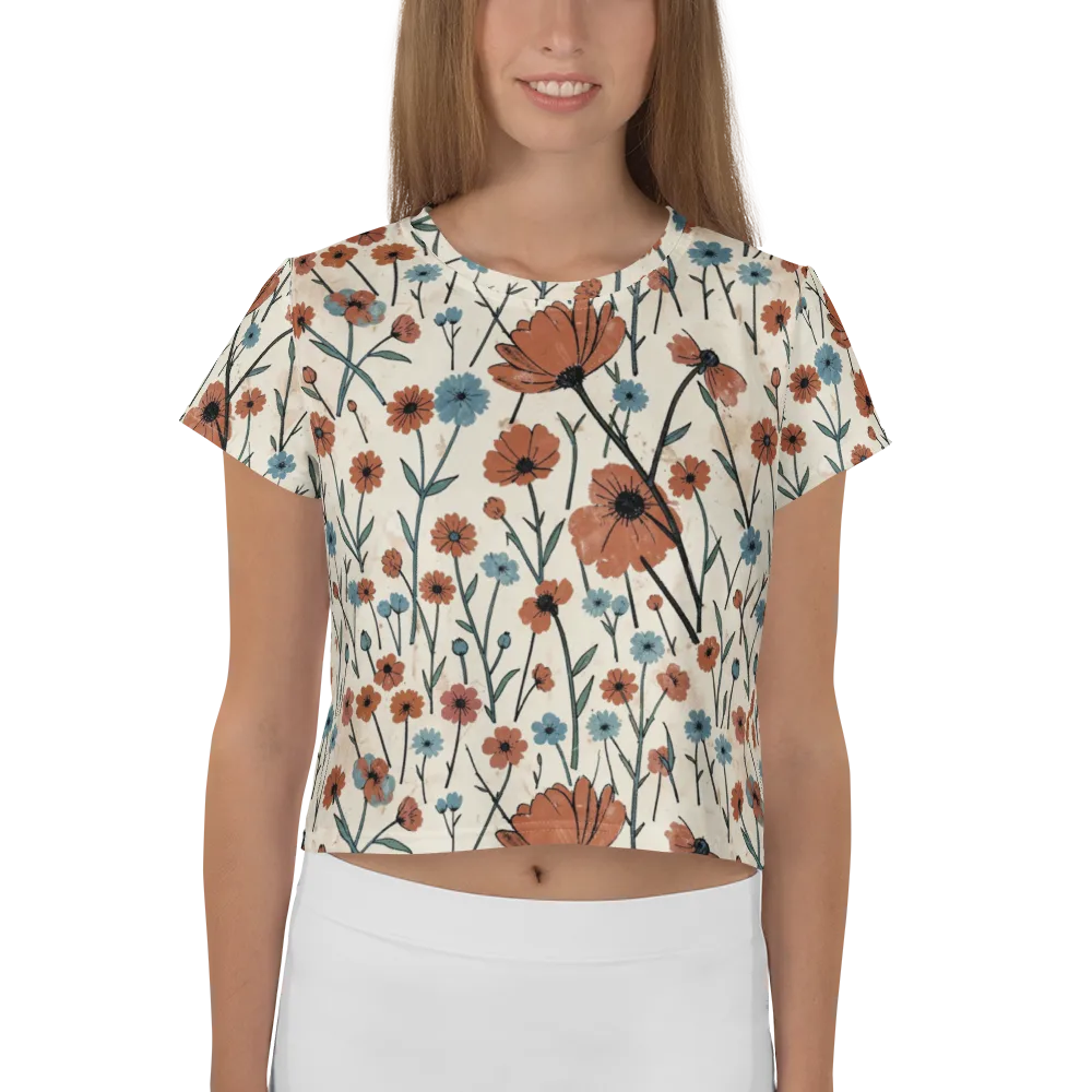 Bluebell Ember on Crop Tee — Front