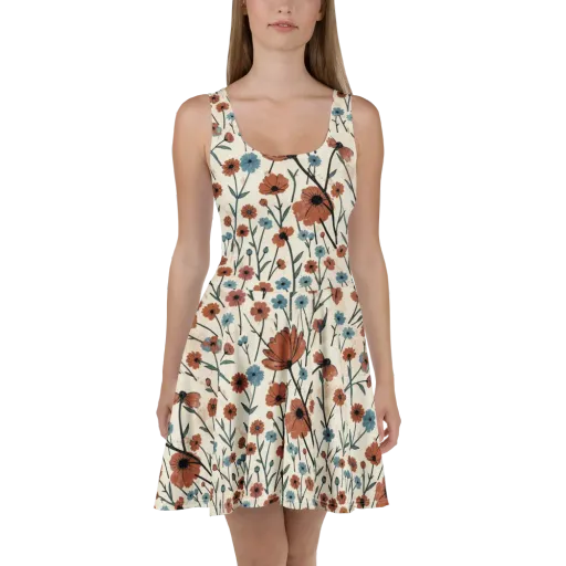 Bluebell Ember on a Skater Dress