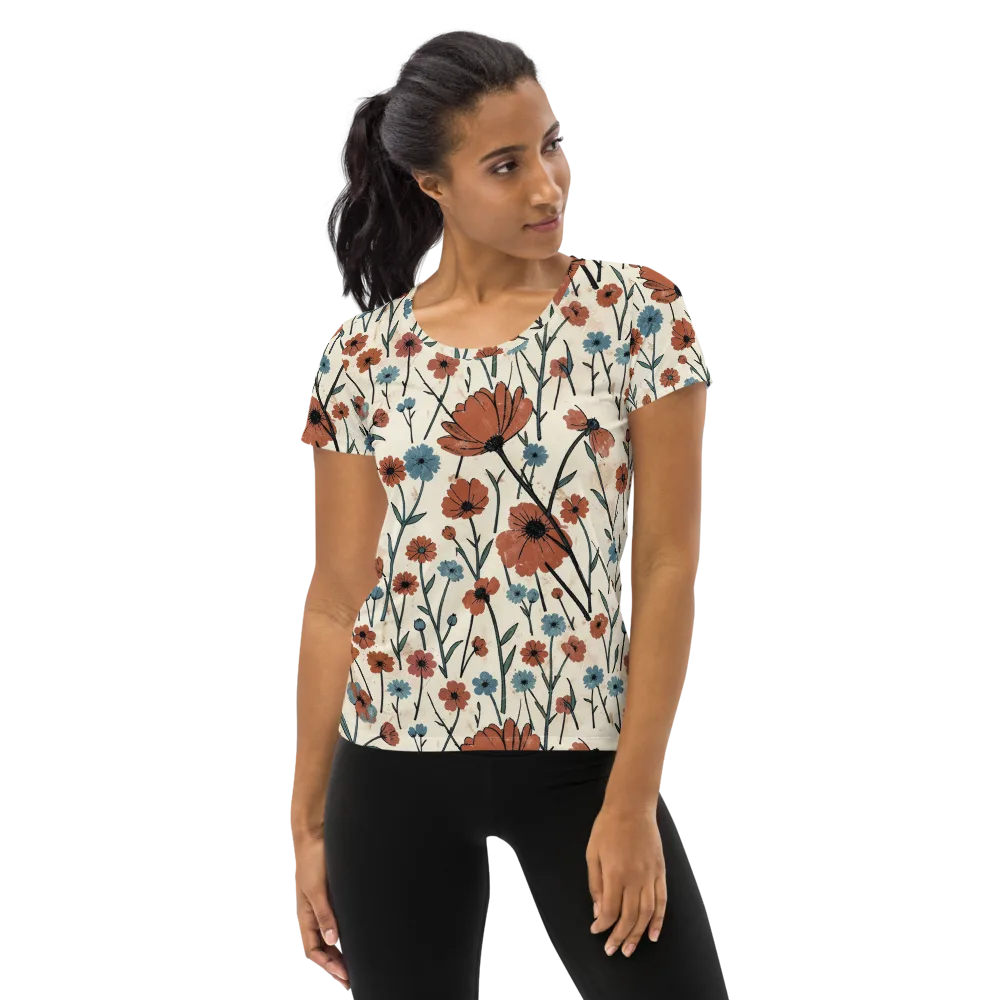 Bluebell Ember on Women's Athletic T-Shirt — Front