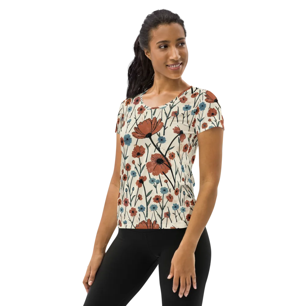Bluebell Ember on Women's Athletic T-Shirt — Left