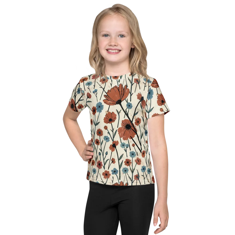 Bluebell Ember on Kids Crew Neck T-Shirt — Front