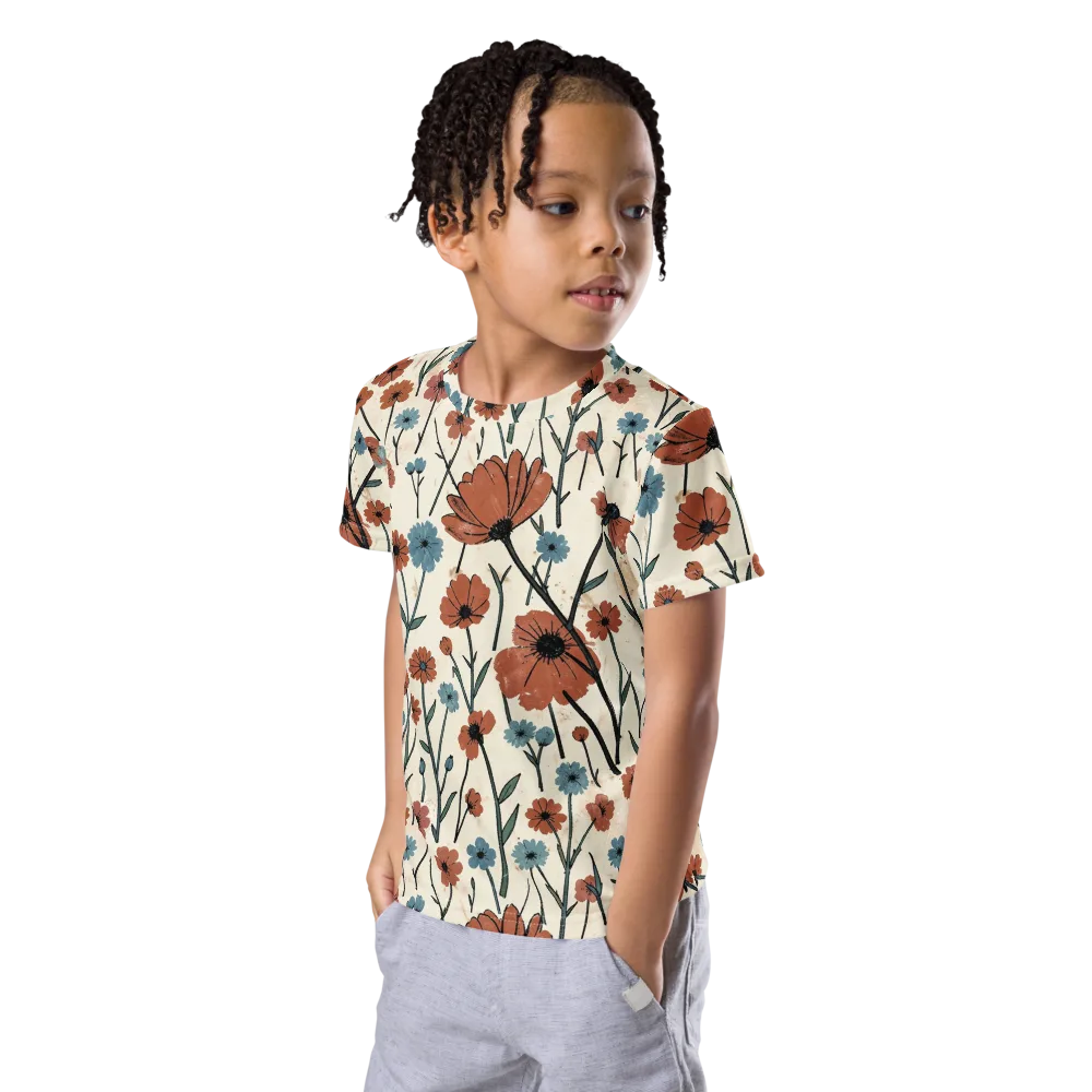 Bluebell Ember on Kids Crew Neck T-Shirt — Left Front