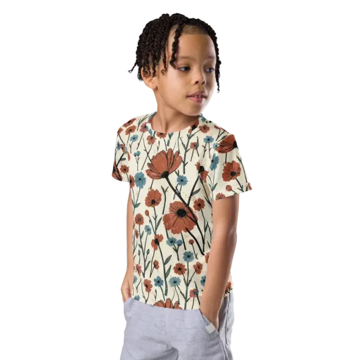 Bluebell Ember on a Kids Crew Neck T-Shirt