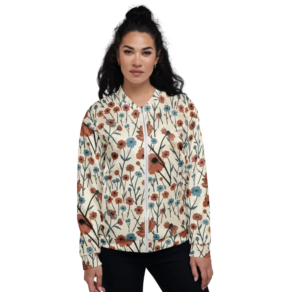 Bluebell Ember on Bomber Jacket — Front