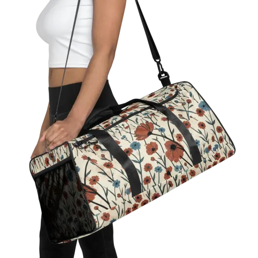 Bluebell Ember on a Duffle Bag