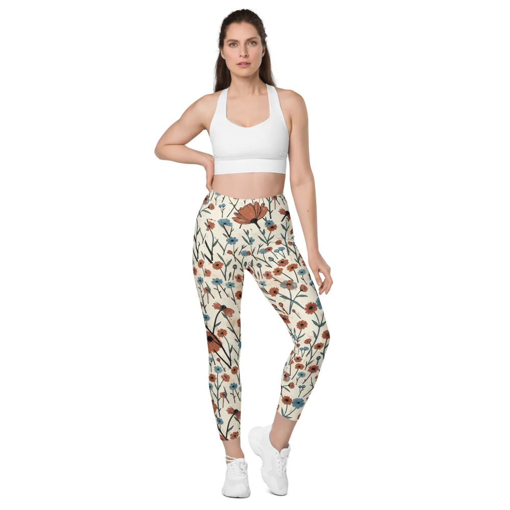 Bluebell Ember on Leggings with Pockets — Front