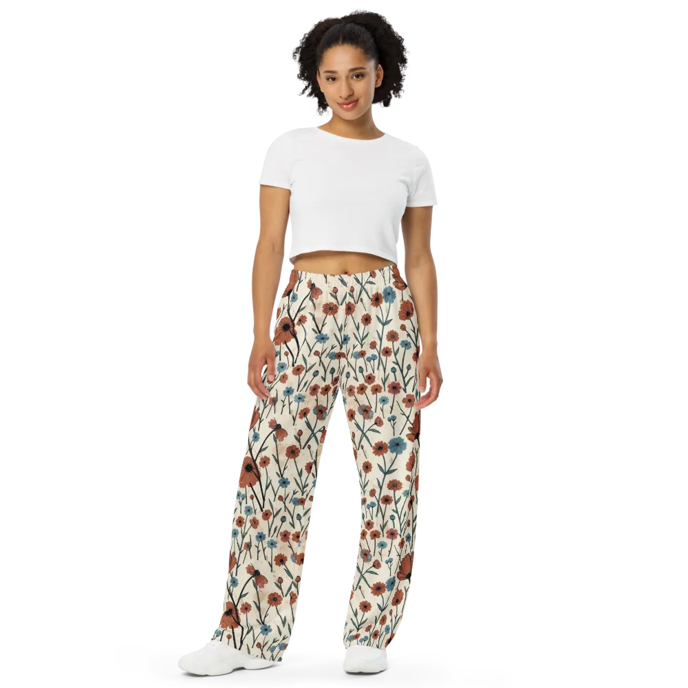 Bluebell Ember on Wide-Leg Pants — Front