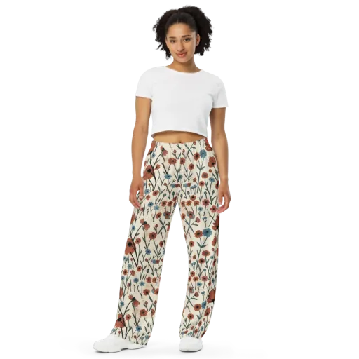 Bluebell Ember on a Wide-Leg Pants