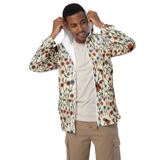 Bluebell Ember on a Men's Windbreaker