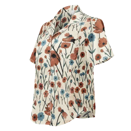 Bluebell Ember on a Women's Short Sleeve Pajama Top