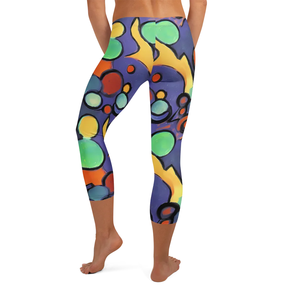 Cosmic Bubblegum on Capri Leggings — Back